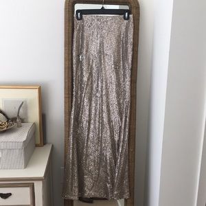 Long sequin skirt